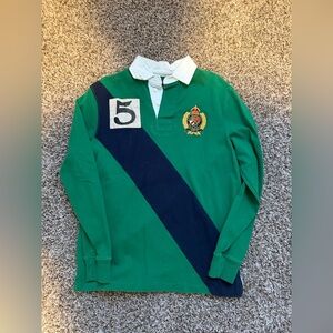 Polo by Ralph Lauren Green and Navy Long Sleeve Shirt